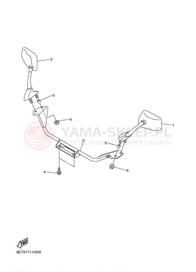 Schemat "Lusterko wsteczne" do Yamaha RS VENTURE RST90ES