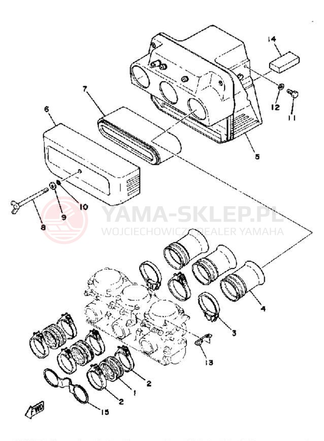 Schemat "Wtrysk paliwa" do Yamaha XS750E_227
