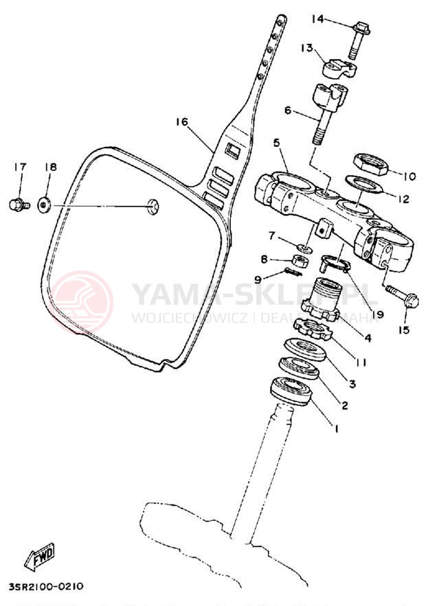 Schemat "Półki zawieszenia" do Yamaha YZ125A