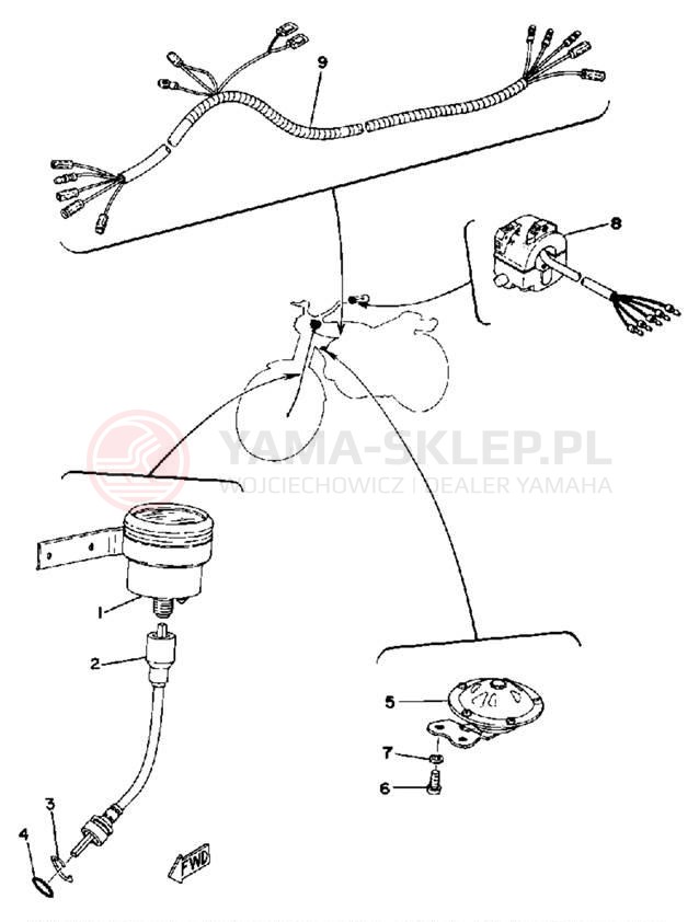Schemat "częsci" do Yamaha TY250D