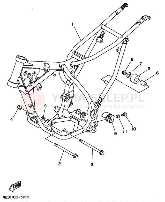 Schemat "rama" do Yamaha YZ80G1