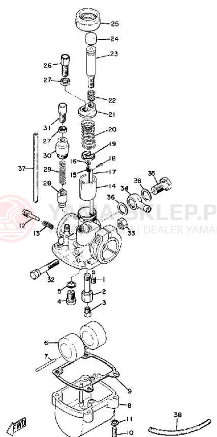 Schemat "Gaźnik" do Yamaha YG5T
