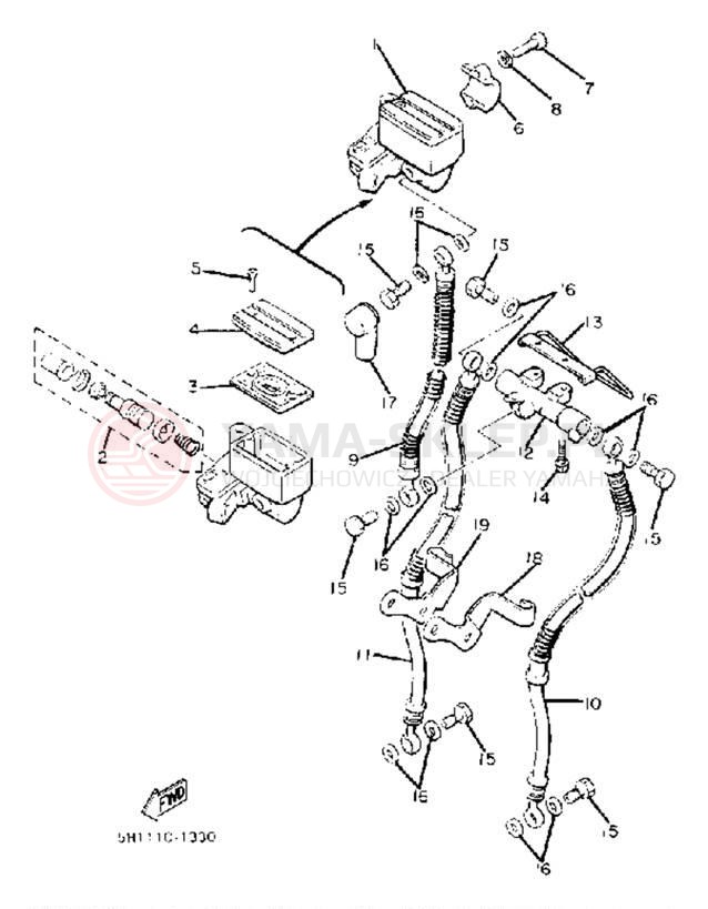 Schemat "Pompa hamulcowa przednia" do Yamaha XV920RH