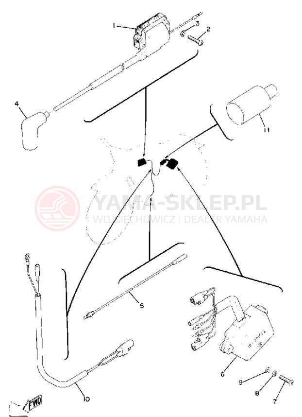 Schemat "układ elektryczny" do Yamaha DT2MX/RT2MX