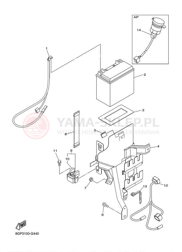 Schemat "układ elektryczny" do Yamaha PHAZER RTX PZ50RTDW