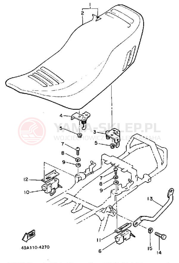 Schemat "siedzenie" do Yamaha FJ600LC/FJ600L