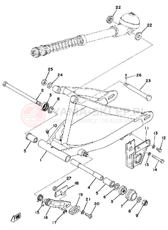 Schemat "wahacz" do Yamaha YZ175C