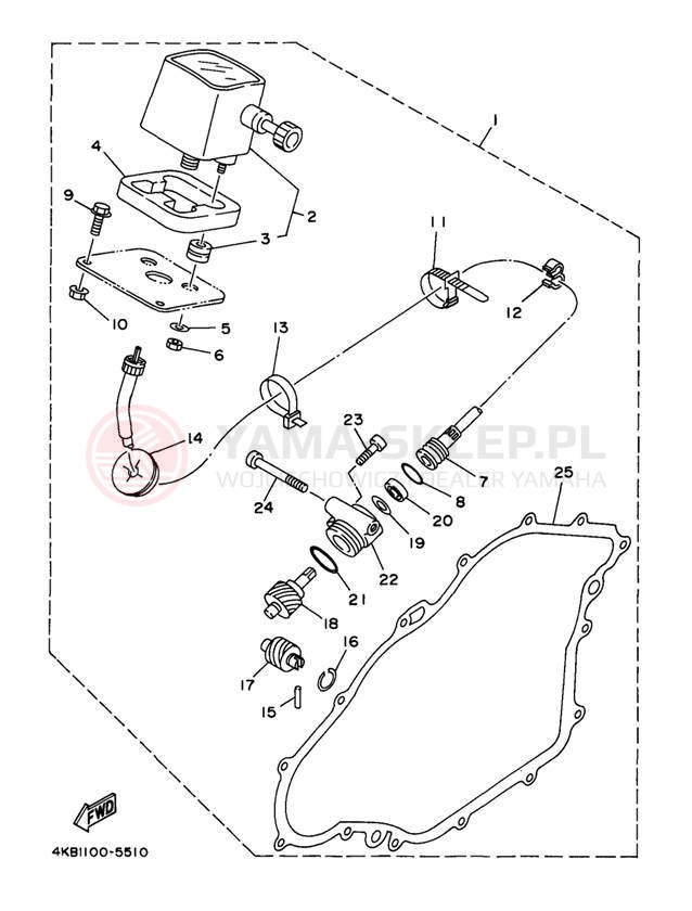 Schemat "licznik" do Yamaha BIG BEAR 4WD YFM350FWBJ_MNH