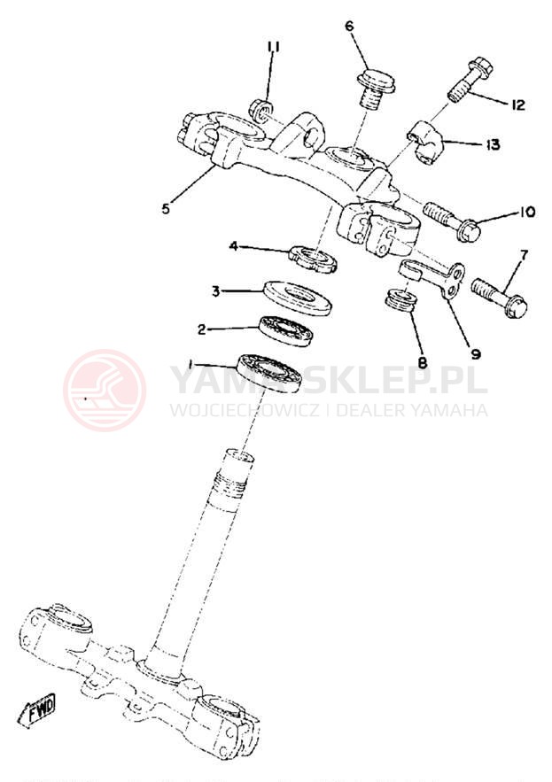 Schemat "Półki zawieszenia" do Yamaha IT400D/IT250D