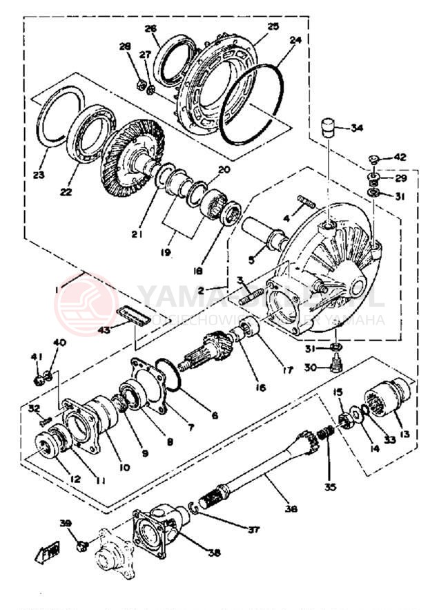 Schemat "Wał napędowy" do Yamaha XS1100F