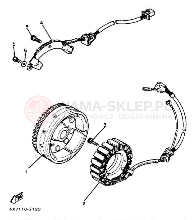 Schemat "Układ zapłonowy" do Yamaha XV920RJ