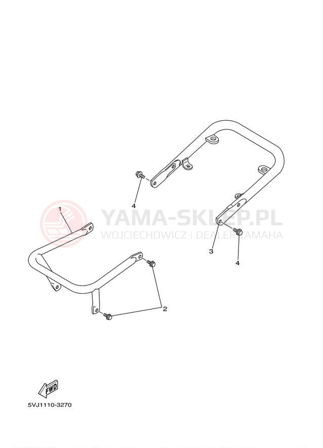Schemat "osłona / stelaż" do Yamaha BREEZE YFA1S/YFA1SC