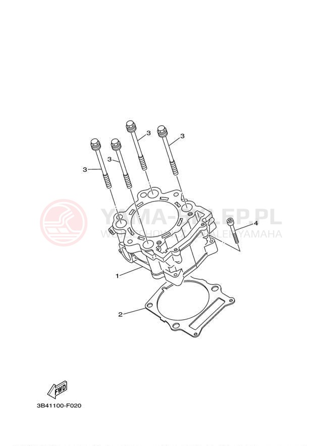 Schemat "cylinder" do Yamaha GRIZZLY 700 4WD YFM7FGAGR