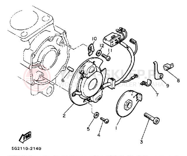 Schemat "Układ zapłonowy" do Yamaha XJ650LJ