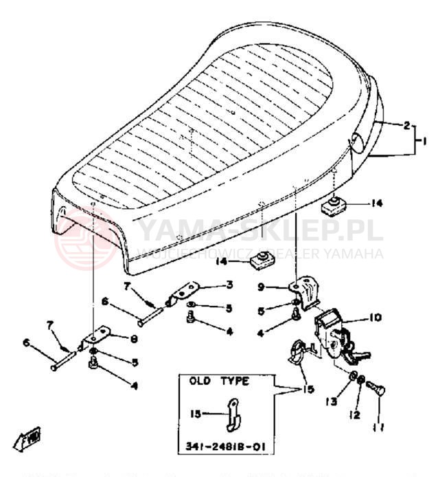 Schemat "siedzenie" do Yamaha DT250C/DT400C