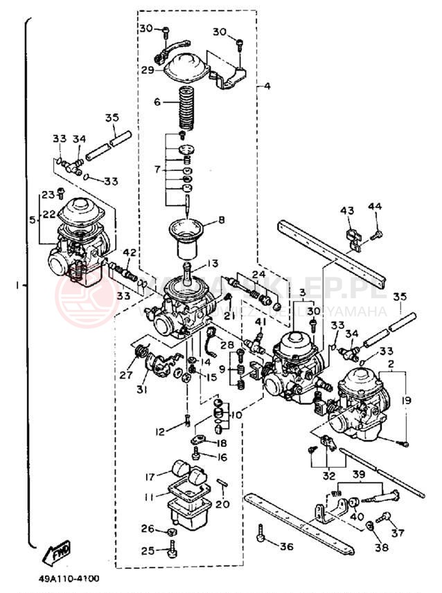 Schemat "Gaźnik" do Yamaha FJ600LC/FJ600L