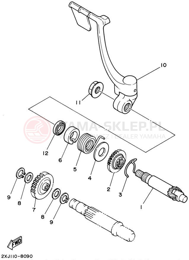 Schemat "rozrusznik" do Yamaha BLASTER YFS200P