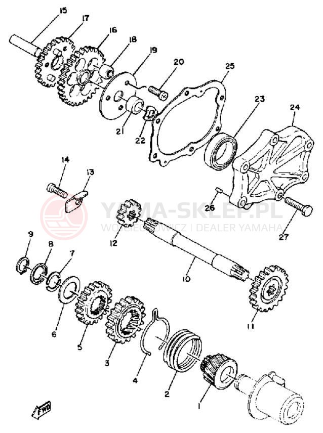 Schemat "rozrusznik" do Yamaha XS650SH