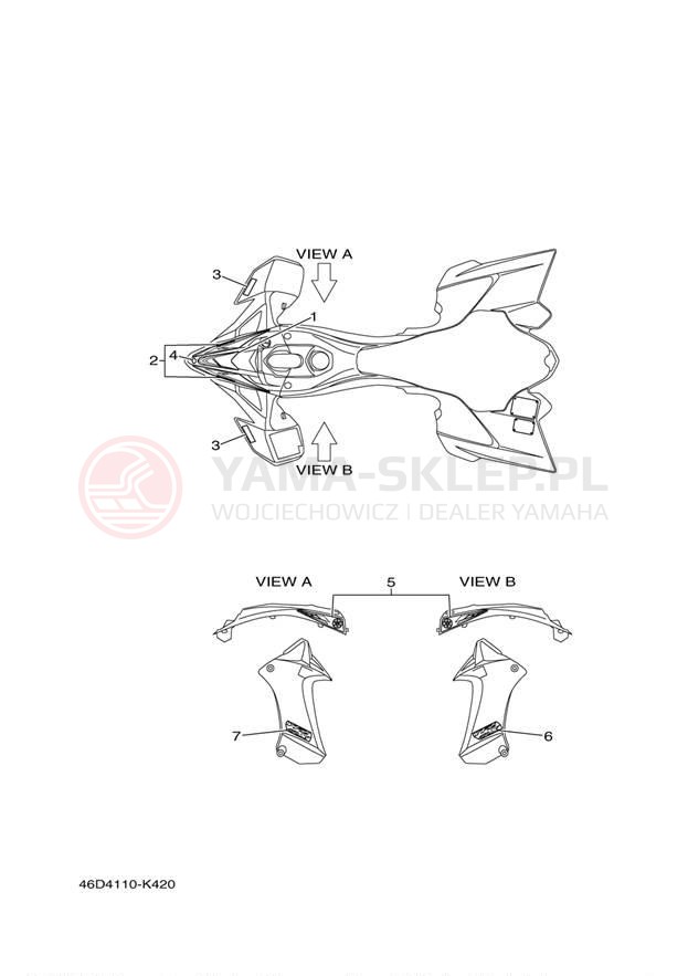 Schemat "naklejki" do Yamaha YFZ450X YFZ450XAL