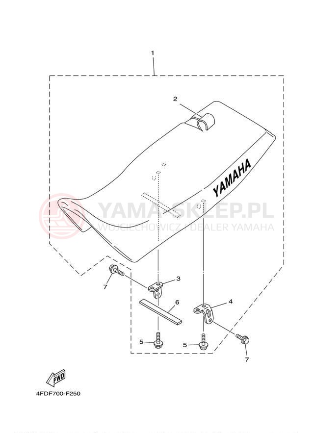 Schemat "siedzenie" do Yamaha XT225 CA XT225WC/XT225W