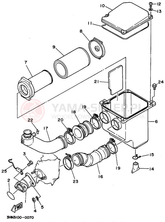 Schemat "Wtrysk paliwa" do Yamaha BIG BEAR 4WD YFM350FWG_