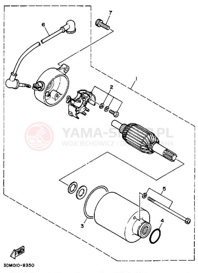 Schemat "rozrusznik" do Yamaha ROUTE 66 XV250WC/XV250W