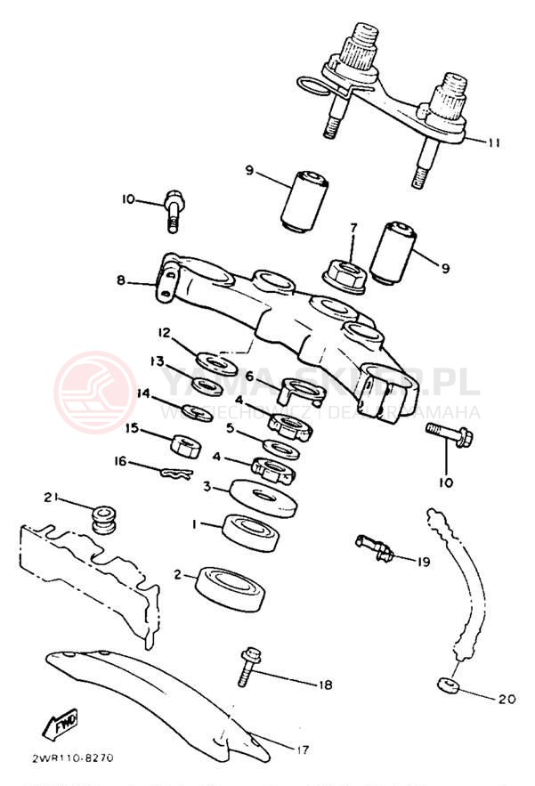 Schemat "Półki zawieszenia" do Yamaha VENTURE ROYAL XVZ13DUC/XVZ13DU