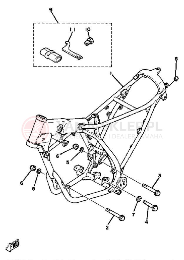 Schemat "Rama " do Yamaha YZ100G