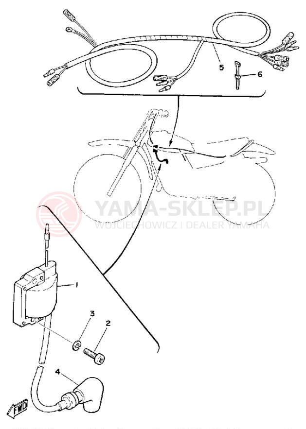 Schemat "układ elektryczny" do Yamaha MX175G