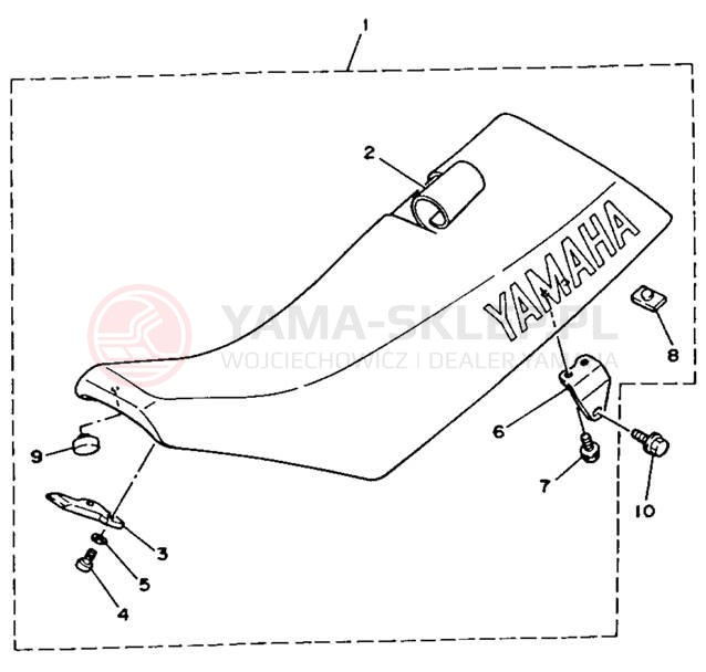 Schemat "siedzenie" do Yamaha YZ125W