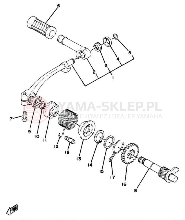 Schemat "kopniak" do Yamaha GTMXD