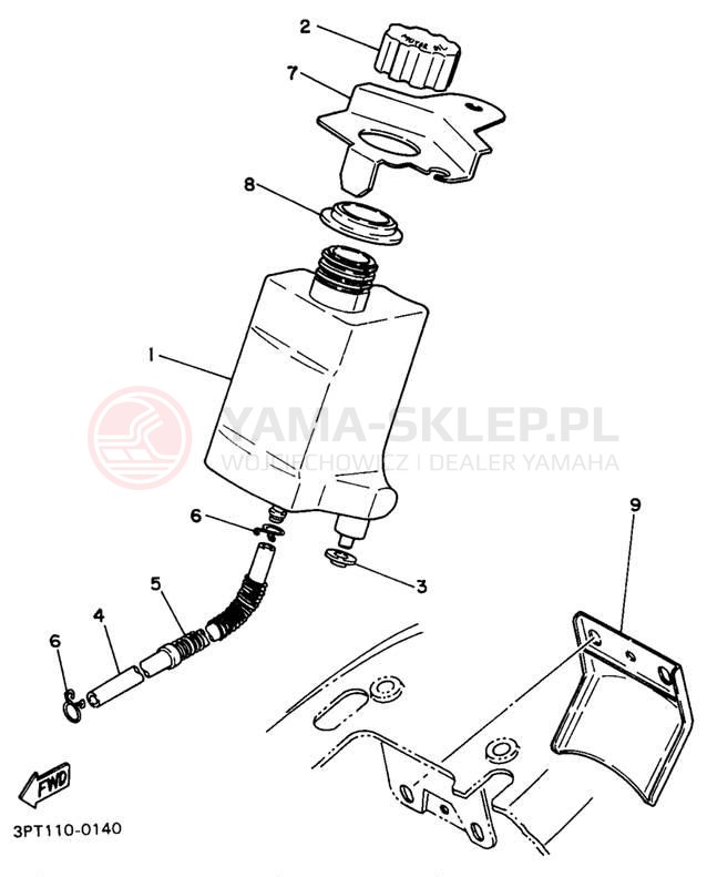 Schemat "Miska olejowa" do Yamaha PW50J1
