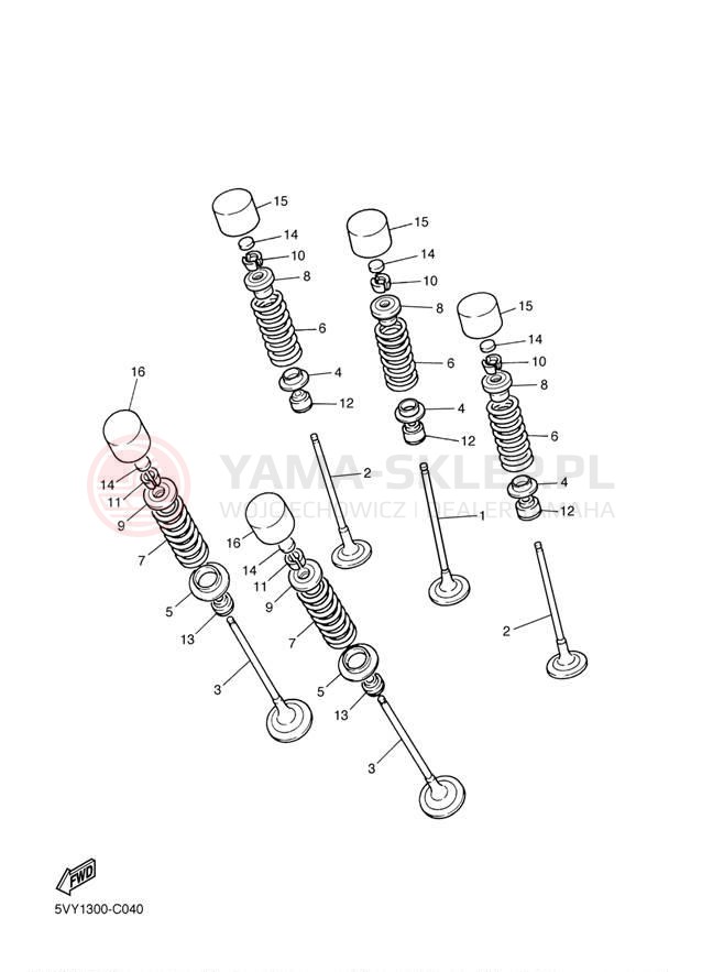 Schemat "zawory" do Yamaha FZ-1 CA FZS10VC/FZS10V