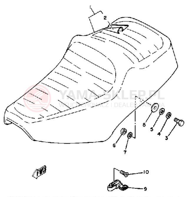 Schemat "siedzenie" do Yamaha SR185H