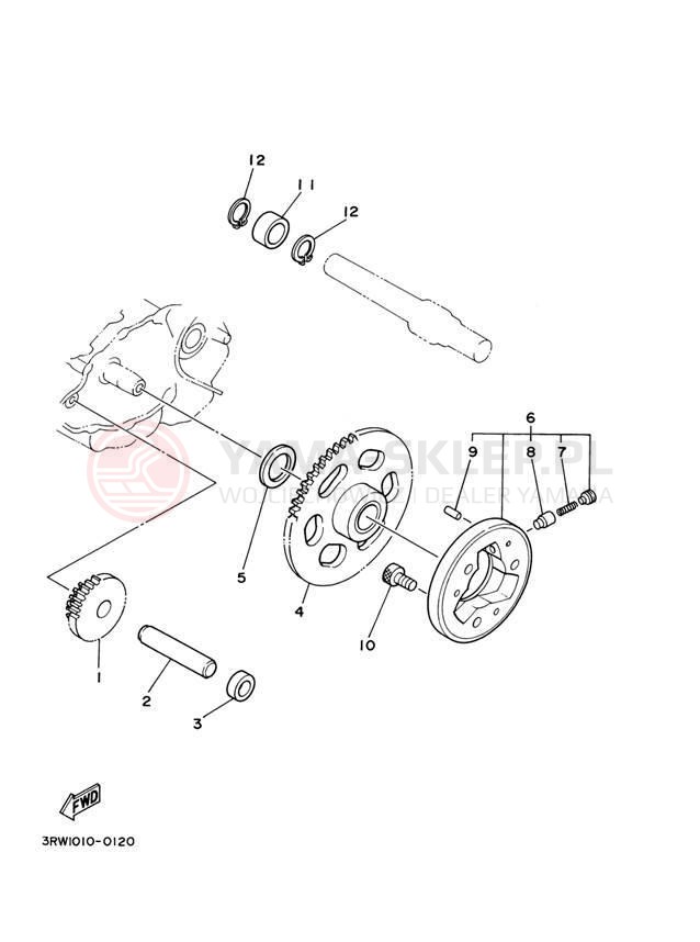 Schemat "rozrusznik" do Yamaha TT-R225 TTR225S/TTR225SC
