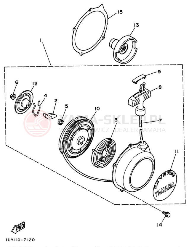 Schemat "rozrusznik" do Yamaha KODIAK 4WD YFM400FWH