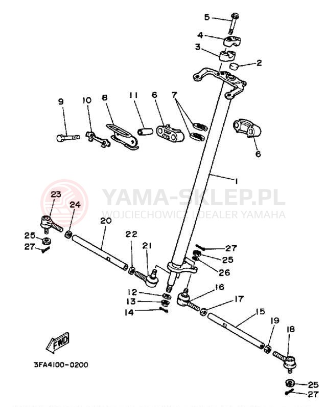 Schemat "Półki zawieszenia" do Yamaha BREEZE YFA1B