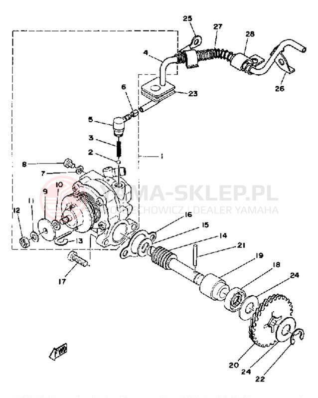 Schemat "Pompa olejowa" do Yamaha MX80J