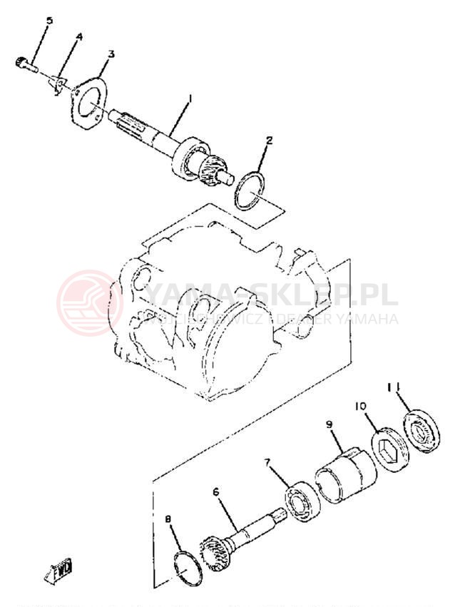 Schemat "Skrzynia biegów " do Yamaha QT50K