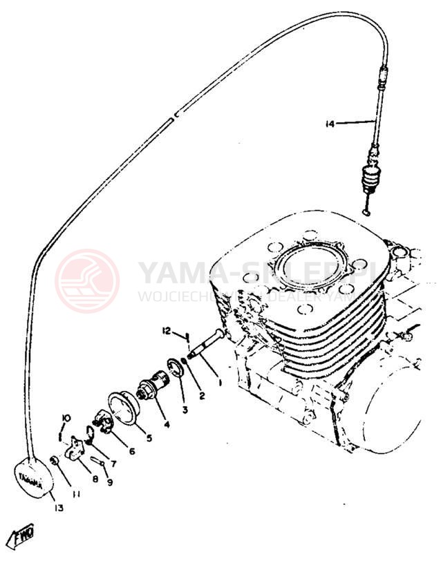 Schemat "Zawór dekompresujący" do Yamaha MX360A/MX250A