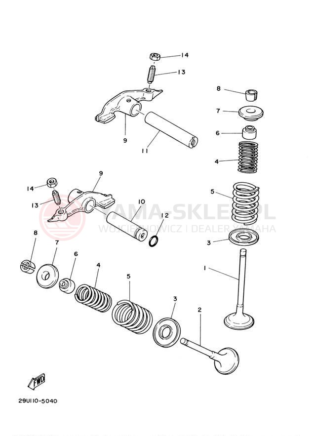 Schemat "zawory" do Yamaha BEARTRACKER YFM25XS