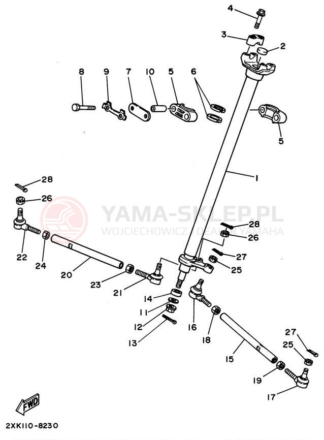 Schemat "Półki zawieszenia" do Yamaha WARRIOR YFM350XG_M