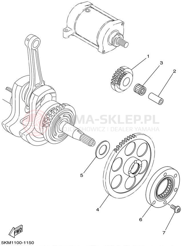 Schemat "rozrusznik" do Yamaha GRIZZLY 660 YFM660FP