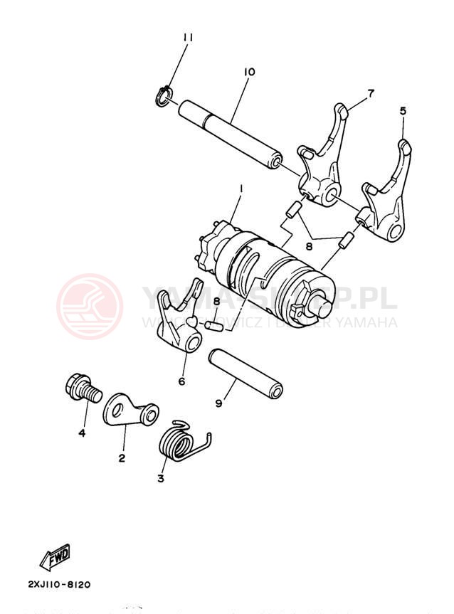 Schemat "Wodziki, automat" do Yamaha BLASTER YFS200J_MN