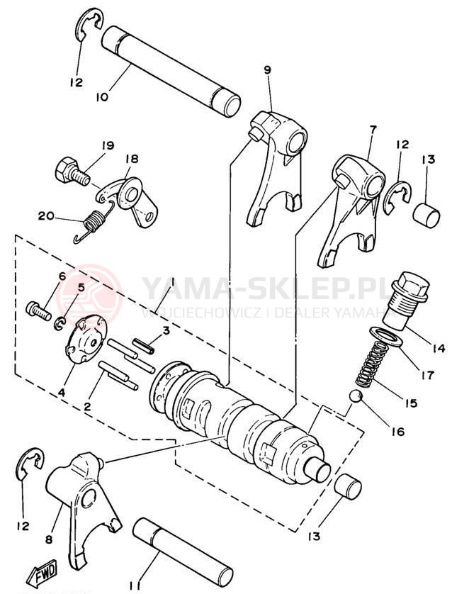 Schemat "Wodziki, automat" do Yamaha RT100H