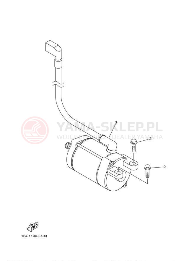 Schemat "rozrusznik" do Yamaha GRIZZLY 300 YFM30GBL/YFM30GBGR