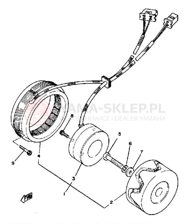 Schemat "Układ zapłonowy" do Yamaha XS1100SG