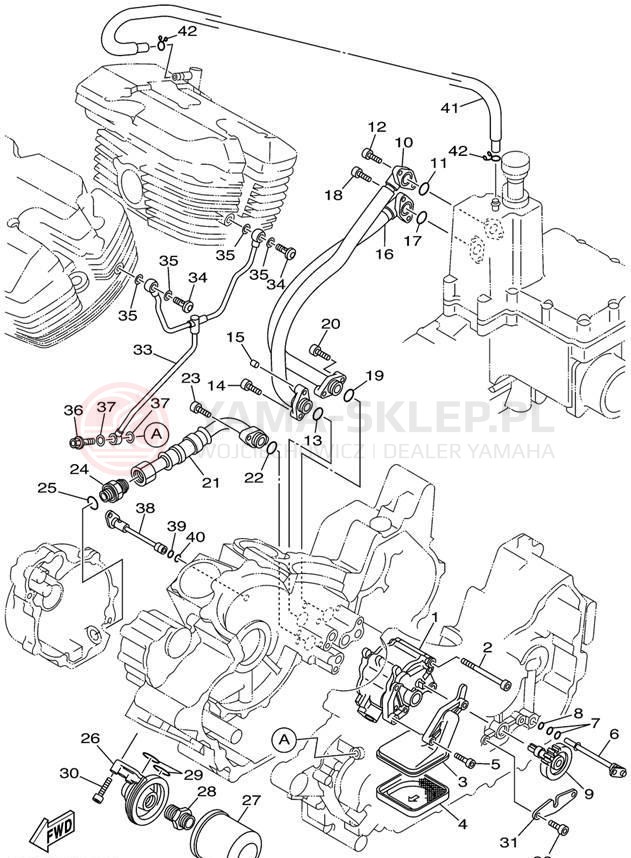 Schemat "Pompa olejowa" do Yamaha ROAD STAR XV1600AP/XV1600APC
