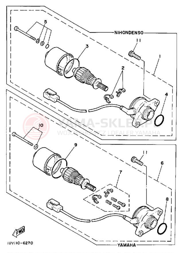 Schemat "rozrusznik" do Yamaha CE50ES