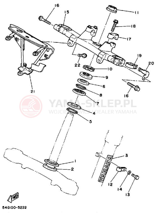 Schemat "Półki zawieszenia" do Yamaha BIG WHEEL ELEC START BW200EU
